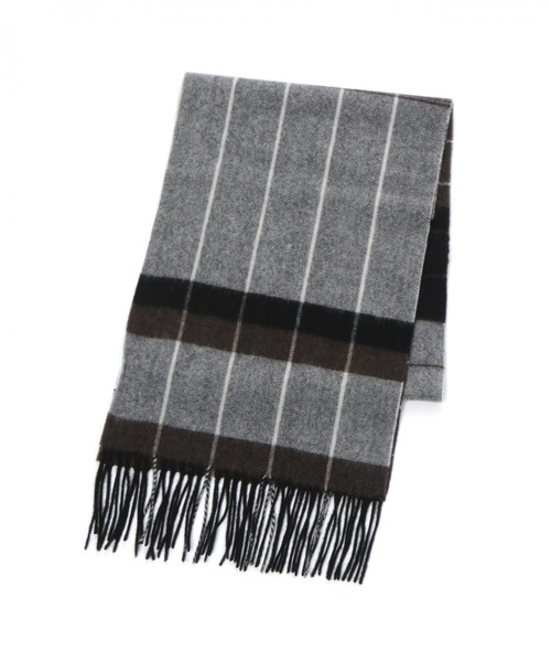 LAKOLE（ラコレ）の「ヨーロピアンチェックマフラー / LAKOLE（マフラー・メンズ・ブラウン/レッド/ブルー・FREE）」の5枚目の写真