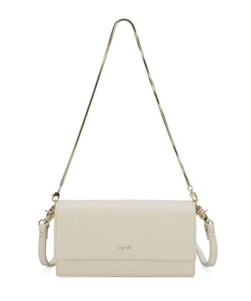 Ungrid（アングリッド）の「【Ungrid/アングリッド】　お財布ショルダー　(ゴールドチェーン付属)（クラッチバッグ・レディース・アイボリー/ベージュ/ブラック・FREE）」の2枚目の写真