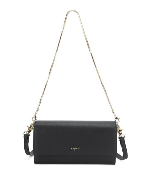 Ungrid（アングリッド）の「【Ungrid/アングリッド】　お財布ショルダー　(ゴールドチェーン付属)（クラッチバッグ・レディース・アイボリー/ベージュ/ブラック・FREE）」の3枚目の写真