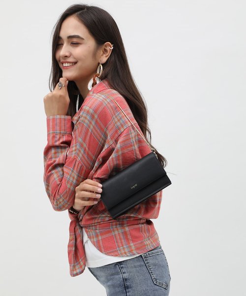 Ungrid（アングリッド）の「【Ungrid/アングリッド】　お財布ショルダー　(ゴールドチェーン付属)（クラッチバッグ・レディース・アイボリー/ベージュ/ブラック・FREE）」の21枚目の写真