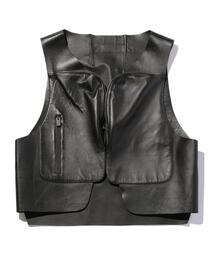 【1017 ALYX 9SM】BONDED LEATHER VEST 1017 ALYX 9SM Black Bonded Leather Vest 1017 ALYX 9SM