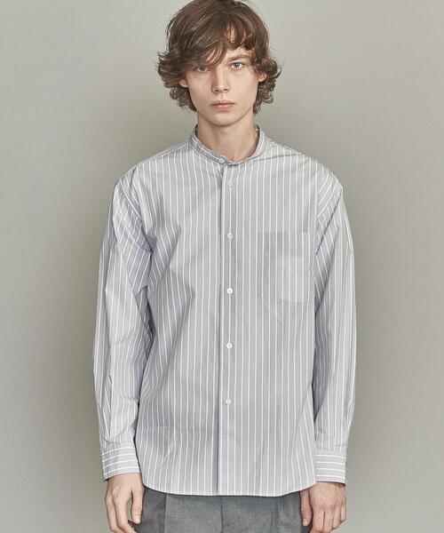 BEAUTY&YOUTH UNITED ARROWS（ビューティーアンドユースユナイテッドアローズ）の「【WEB限定】 by ブロード バンドカラー ワイドフォルム シャツ（シャツ/ブラウス・メンズ・ライトブルー/ホワイト/ライトグレー・XL/M/S/L）」の4枚目の写真