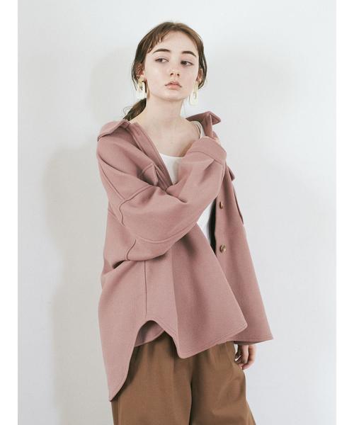 earth music&ecology(アースミュージックアンドエコロジー)の「CPOシャツアウター*(その他アウター・レディース・ベージュ/レッド系その他/ホワイト系その他2・FREE)」の6枚目の写真