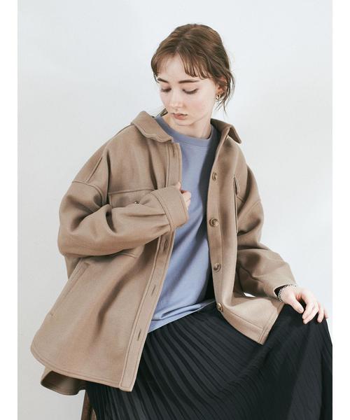 earth music&ecology(アースミュージックアンドエコロジー)の「CPOシャツアウター*(その他アウター・レディース・ベージュ/レッド系その他/ホワイト系その他2・FREE)」の10枚目の写真