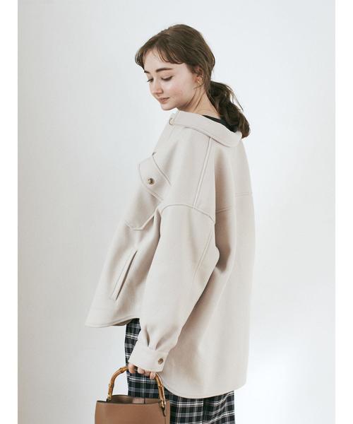 earth music&ecology(アースミュージックアンドエコロジー)の「CPOシャツアウター*(その他アウター・レディース・ベージュ/レッド系その他/ホワイト系その他2・FREE)」の15枚目の写真