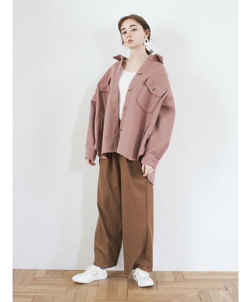 earth music&ecology(アースミュージックアンドエコロジー)の「CPOシャツアウター*(その他アウター・レディース・ベージュ/レッド系その他/ホワイト系その他2・FREE)」の16枚目の写真