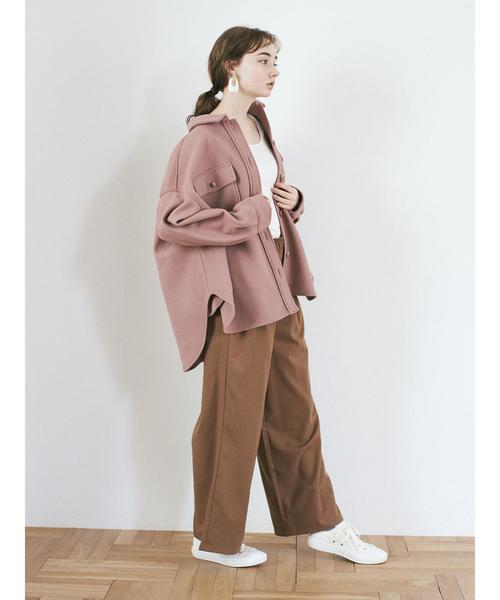 earth music&ecology(アースミュージックアンドエコロジー)の「CPOシャツアウター*(その他アウター・レディース・ベージュ/レッド系その他/ホワイト系その他2・FREE)」の17枚目の写真