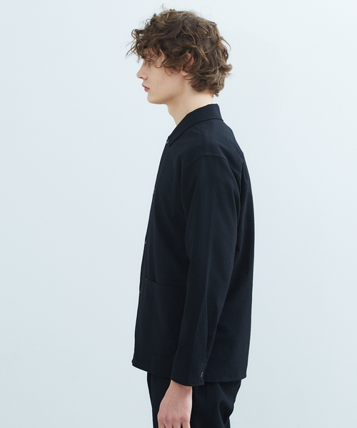 ABAHOUSE（アバハウス）の「ツイルサッカー　カバーオールシャツ（シャツ/ブラウス・メンズ・ブラック/ネイビー/ブラウン・44/46/48）」の6枚目の写真