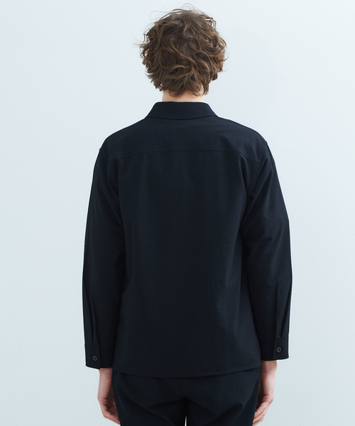 ABAHOUSE（アバハウス）の「ツイルサッカー　カバーオールシャツ（シャツ/ブラウス・メンズ・ブラック/ネイビー/ブラウン・44/46/48）」の7枚目の写真