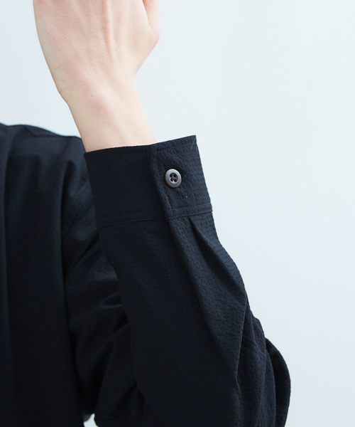 ABAHOUSE（アバハウス）の「ツイルサッカー　カバーオールシャツ（シャツ/ブラウス・メンズ・ブラック/ネイビー/ブラウン・44/46/48）」の12枚目の写真