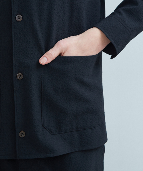 ABAHOUSE（アバハウス）の「ツイルサッカー　カバーオールシャツ（シャツ/ブラウス・メンズ・ブラック/ネイビー/ブラウン・44/46/48）」の13枚目の写真