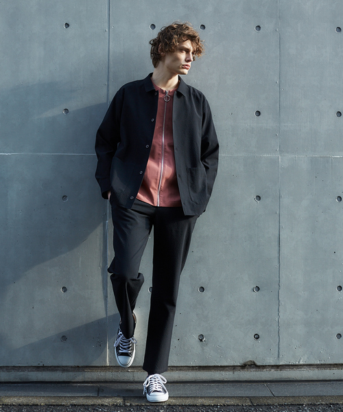 ABAHOUSE（アバハウス）の「ツイルサッカー　カバーオールシャツ（シャツ/ブラウス・メンズ・ブラック/ネイビー/ブラウン・44/46/48）」の17枚目の写真