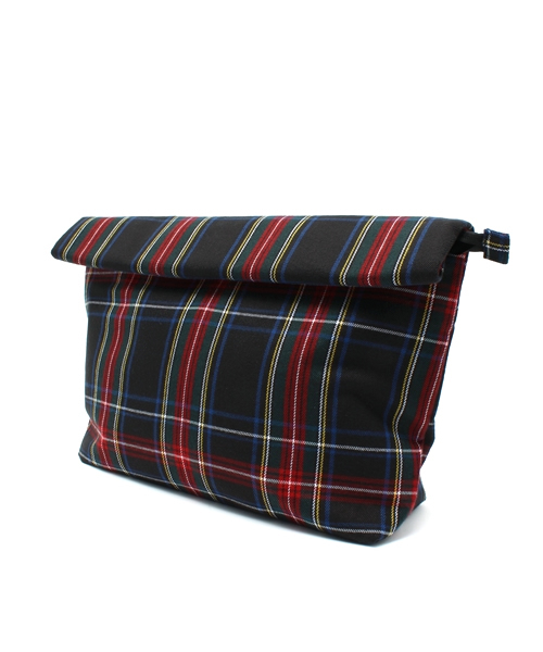 WEGO（ウィゴー）の「WEGO/チェックロールクラッチバッグ（クラッチバッグ・レディース・ネイビー/レッド・FREE）」の3枚目の写真