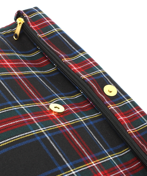 WEGO（ウィゴー）の「WEGO/チェックロールクラッチバッグ（クラッチバッグ・レディース・ネイビー/レッド・FREE）」の5枚目の写真