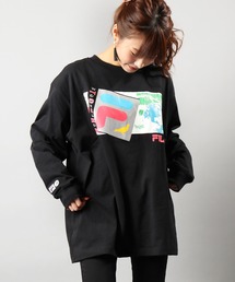 【FILA heritage × STAPLE】ダブルネーム ステイプルコラボ フロントオリジナルロゴプリント 長袖Tシャツ ロンT