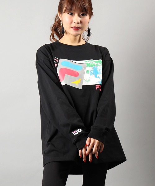 FILA HERITAGE（フィラヘリテージ）の「【FILA heritage × STAPLE】ダブルネーム ステイプルコラボ フロントオリジナルロゴプリント 長袖Tシャツ ロンT（Tシャツ/カットソー・メンズ・ブラック/ブラック系その他/ホワイト/ホワイト系その他・M/L/2XL/XL/S）」の14枚目の写真