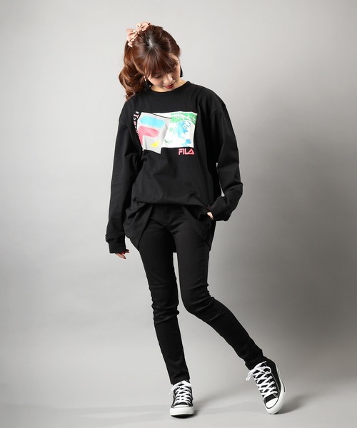 FILA HERITAGE（フィラヘリテージ）の「【FILA heritage × STAPLE】ダブルネーム ステイプルコラボ フロントオリジナルロゴプリント 長袖Tシャツ ロンT（Tシャツ/カットソー・メンズ・ブラック/ブラック系その他/ホワイト/ホワイト系その他・M/L/2XL/XL/S）」の15枚目の写真