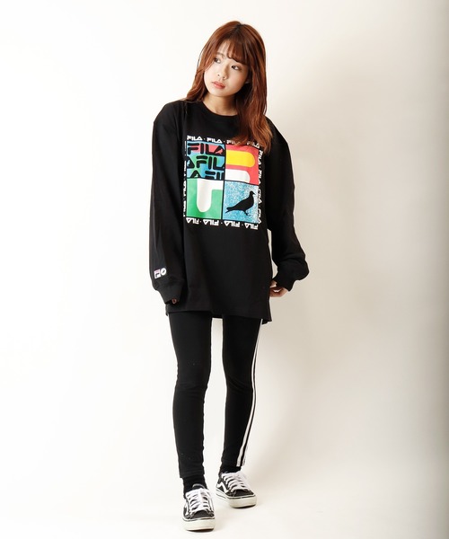 FILA HERITAGE（フィラヘリテージ）の「【FILA heritage × STAPLE】ダブルネーム ステイプルコラボ フロントオリジナルロゴプリント 長袖Tシャツ ロンT（Tシャツ/カットソー・メンズ・ブラック/ブラック系その他/ホワイト/ホワイト系その他・M/L/2XL/XL/S）」の11枚目の写真