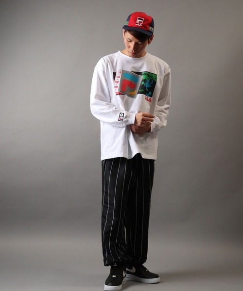 FILA HERITAGE（フィラヘリテージ）の「【FILA heritage × STAPLE】ダブルネーム ステイプルコラボ フロントオリジナルロゴプリント 長袖Tシャツ ロンT（Tシャツ/カットソー・メンズ・ブラック/ブラック系その他/ホワイト/ホワイト系その他・M/L/2XL/XL/S）」の9枚目の写真