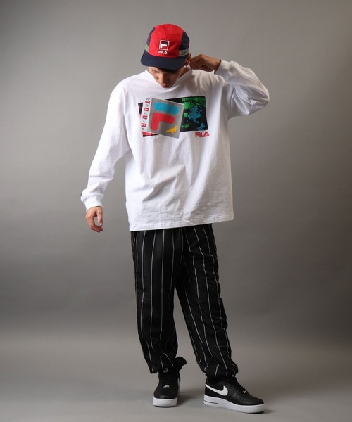 FILA HERITAGE（フィラヘリテージ）の「【FILA heritage × STAPLE】ダブルネーム ステイプルコラボ フロントオリジナルロゴプリント 長袖Tシャツ ロンT（Tシャツ/カットソー・メンズ・ブラック/ブラック系その他/ホワイト/ホワイト系その他・M/L/2XL/XL/S）」の10枚目の写真