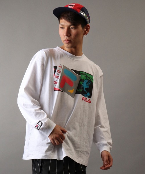 FILA HERITAGE（フィラヘリテージ）の「【FILA heritage × STAPLE】ダブルネーム ステイプルコラボ フロントオリジナルロゴプリント 長袖Tシャツ ロンT（Tシャツ/カットソー・メンズ・ブラック/ブラック系その他/ホワイト/ホワイト系その他・M/L/2XL/XL/S）」の8枚目の写真