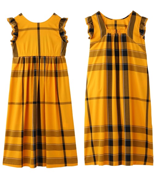 MILKFED.（ミルクフェド）の「BIG PLAID DRESS（ワンピース・レディース・ベージュ/ピンク/イエロー・ONE SIZE）」の3枚目の写真