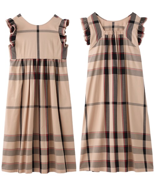 MILKFED.（ミルクフェド）の「BIG PLAID DRESS（ワンピース・レディース・ベージュ/ピンク/イエロー・ONE SIZE）」の4枚目の写真