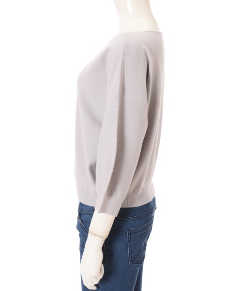 fifth（フィフス）の「シルキータッチボリュームスリーブニット（ニット/セーター・レディース・ネイビー/レッド/ホワイト/グレー・MEDIUM）」の13枚目の写真