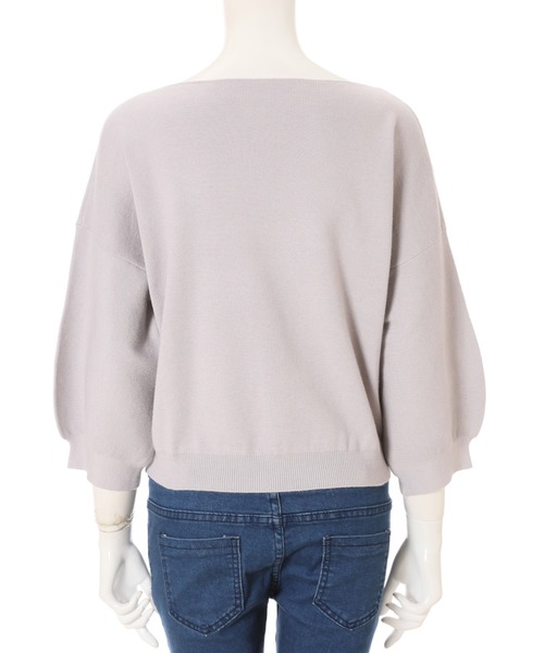 fifth（フィフス）の「シルキータッチボリュームスリーブニット（ニット/セーター・レディース・ネイビー/レッド/ホワイト/グレー・MEDIUM）」の9枚目の写真