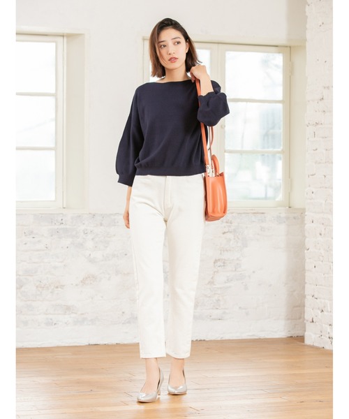 fifth（フィフス）の「シルキータッチボリュームスリーブニット（ニット/セーター・レディース・ネイビー/レッド/ホワイト/グレー・MEDIUM）」の17枚目の写真