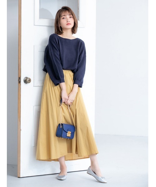 fifth（フィフス）の「シルキータッチボリュームスリーブニット（ニット/セーター・レディース・ネイビー/レッド/ホワイト/グレー・MEDIUM）」の18枚目の写真