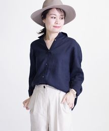 サフィランリネンビッグシャツ