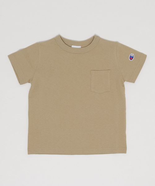 Champion（チャンピオン）の「CHAMPION/チャンピオン CS6409 無地クルーネックTシャツ（Tシャツ/カットソー・キッズ・ネイビー/ベージュ/ホワイト・100cm/110cm/120cm/130cm/140cm/150cm/160cm/80ｃｍ/90cm）」の2枚目の写真