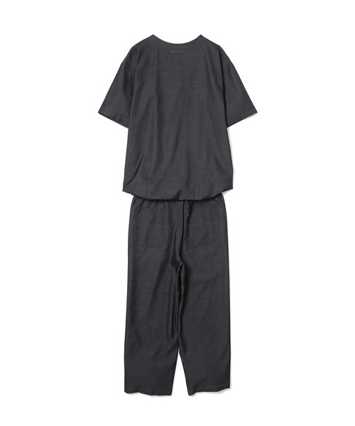 ADAM ET ROPE'（アダムエロペ）の「【 ilk ADAM ET ROPE'】Wool Chambray All-in-one（つなぎ/オールインワン・レディース・ネイビー・FREE）」の8枚目の写真