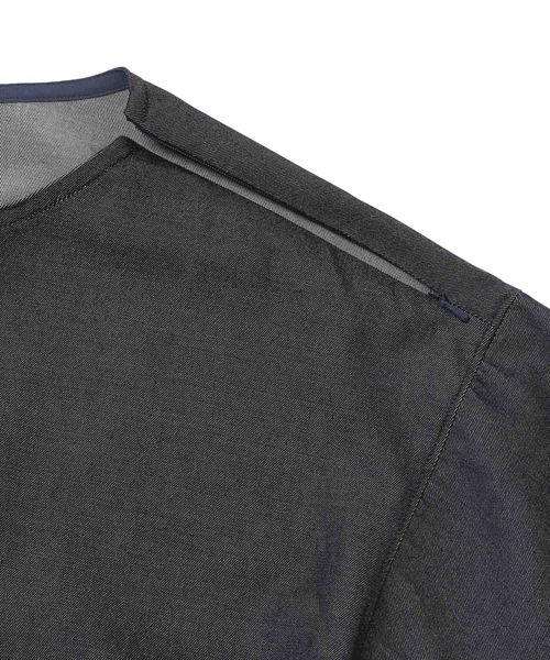 ADAM ET ROPE'（アダムエロペ）の「【 ilk ADAM ET ROPE'】Wool Chambray All-in-one（つなぎ/オールインワン・レディース・ネイビー・FREE）」の2枚目の写真