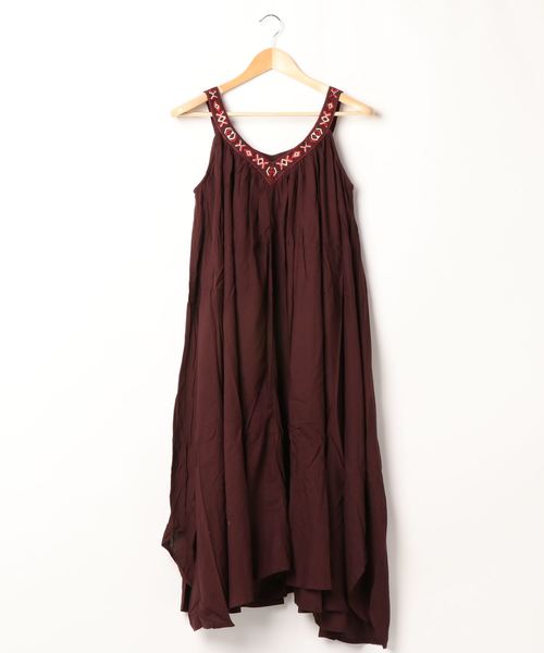 チャイハネ(チャイハネ)の「【チャイハネ】yul ビーズ刺繍ロングキャミワンピース(ワンピース・レディース・ホワイト/パープル/ブラウン/ブルー・FREE)」の20枚目の写真