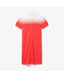 Made In France オーガニックコットンピケ グラデーションポロドレス