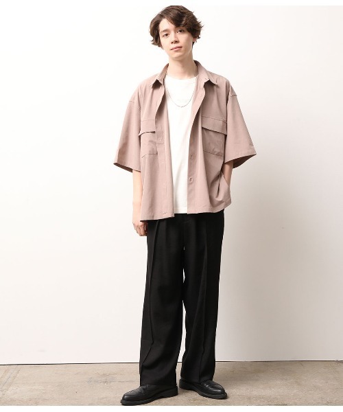 JUNRED(ジュンレッド)の「ピンタックワイドストレートパンツ(その他パンツ・メンズ・ブラック/グレー・S/M/L)」の6枚目の写真