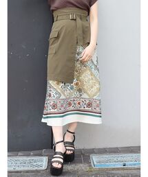 トリミングスカーフナロースカート
