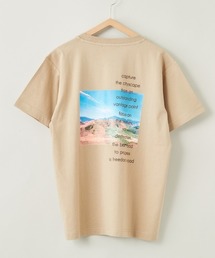ロゴプリントバックフォトTEE