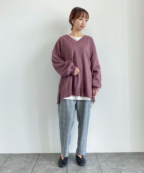 earth music&ecology(アースミュージックアンドエコロジー)の「ストレッチテーパードパンツ *(その他パンツ・レディース・ブラック/ベージュ/ブルー/ミント/ラベンダー/その他1・SMALL/MEDIUM/LARGE)」の7枚目の写真