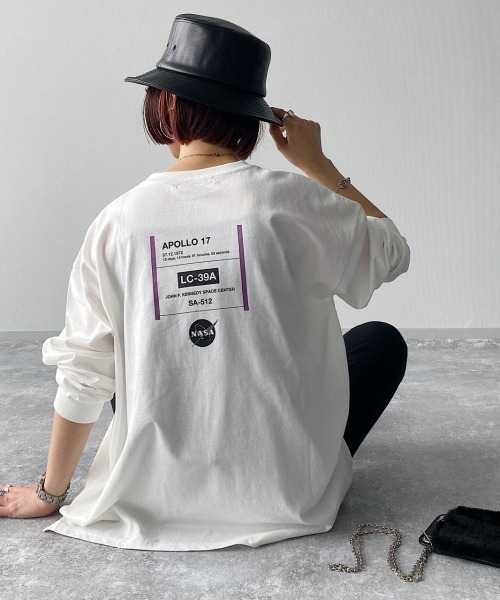 PAGEBOY(ページボーイ)の「NASAフォト×ロゴロンT /プリントロンT(Tシャツ/カットソー・レディース・ホワイト/ブラック・FREE)」の16枚目の写真