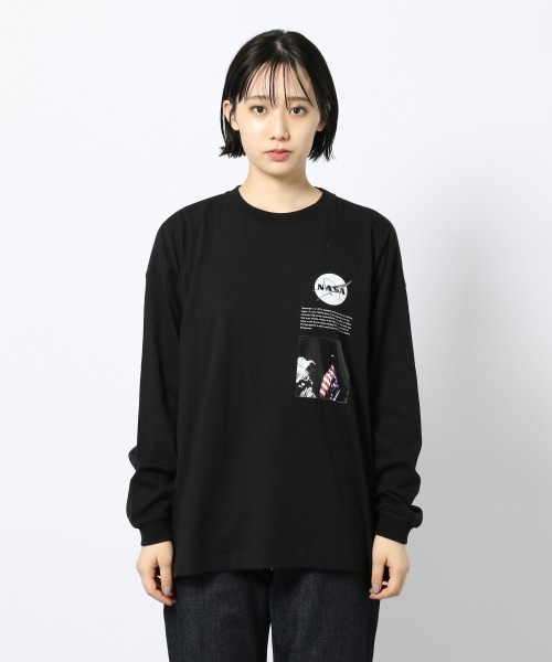 PAGEBOY(ページボーイ)の「NASAフォト×ロゴロンT /プリントロンT(Tシャツ/カットソー・レディース・ホワイト/ブラック・FREE)」の14枚目の写真