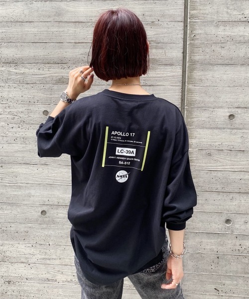 PAGEBOY(ページボーイ)の「NASAフォト×ロゴロンT /プリントロンT(Tシャツ/カットソー・レディース・ホワイト/ブラック・FREE)」の8枚目の写真