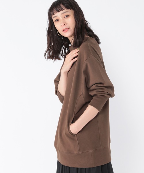 studio CLIP（スタディオクリップ）の「《高山都さんコラボ》デイリーWフェイスプルオーバー（スウェット・レディース・ブラウン/オフホワイト/スモーク/プラム・MEDIUM/LARGE）」の19枚目の写真