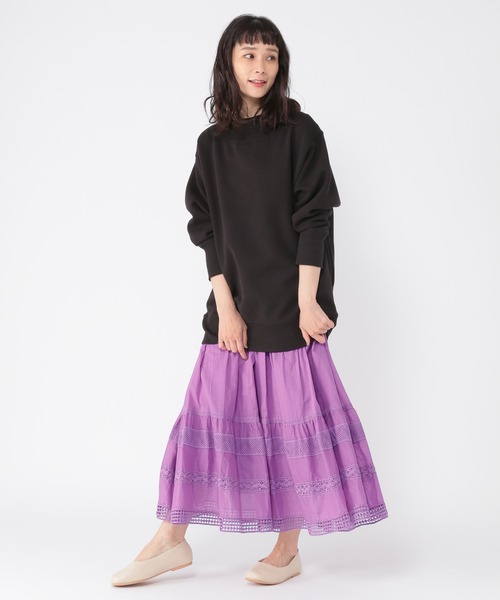 studio CLIP（スタディオクリップ）の「《高山都さんコラボ》デイリーWフェイスプルオーバー（スウェット・レディース・ブラウン/オフホワイト/スモーク/プラム・MEDIUM/LARGE）」の21枚目の写真