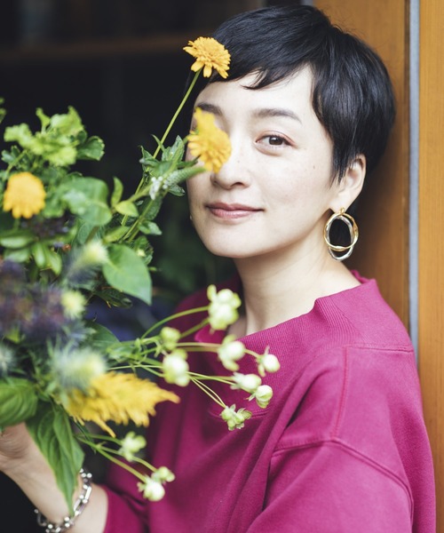 studio CLIP（スタディオクリップ）の「《高山都さんコラボ》デイリーWフェイスプルオーバー（スウェット・レディース・ブラウン/オフホワイト/スモーク/プラム・MEDIUM/LARGE）」の10枚目の写真