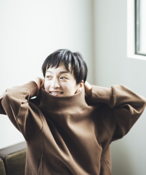 studio CLIP（スタディオクリップ）の「《高山都さんコラボ》デイリーWフェイスプルオーバー（スウェット・レディース・ブラウン/オフホワイト/スモーク/プラム・MEDIUM/LARGE）」の12枚目の写真