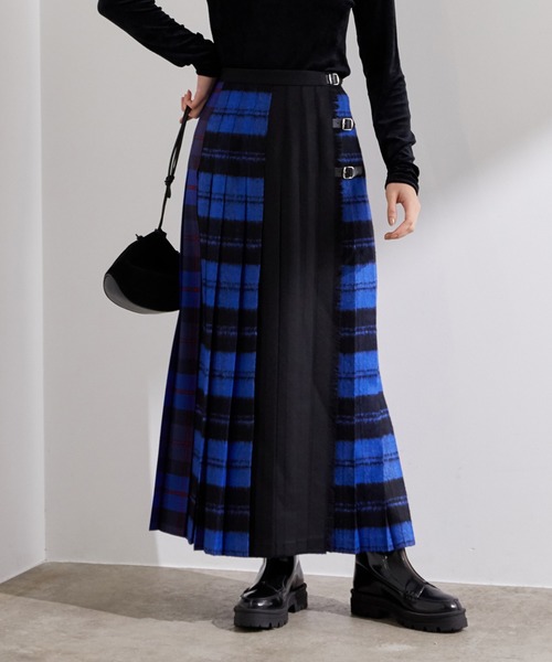 美品 別注 オニールオブダブリン アダムエロペ マキシキルトスカート セール】【O'Neil of Dublin for ADAM ET ROPE'】COMBI FASHION