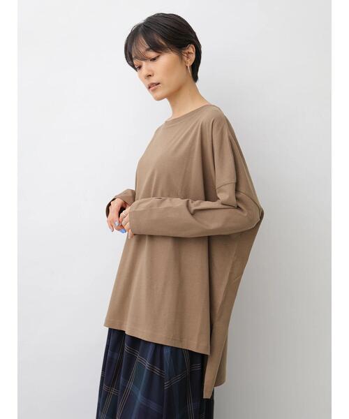 AMERICAN HOLIC(アメリカンホリック)の「前後差クルーネックカットチュニック *(Tシャツ/カットソー・レディース・ライトグレー/ブラック/オフホワイト/マスタード/モカ・FREE)」の11枚目の写真